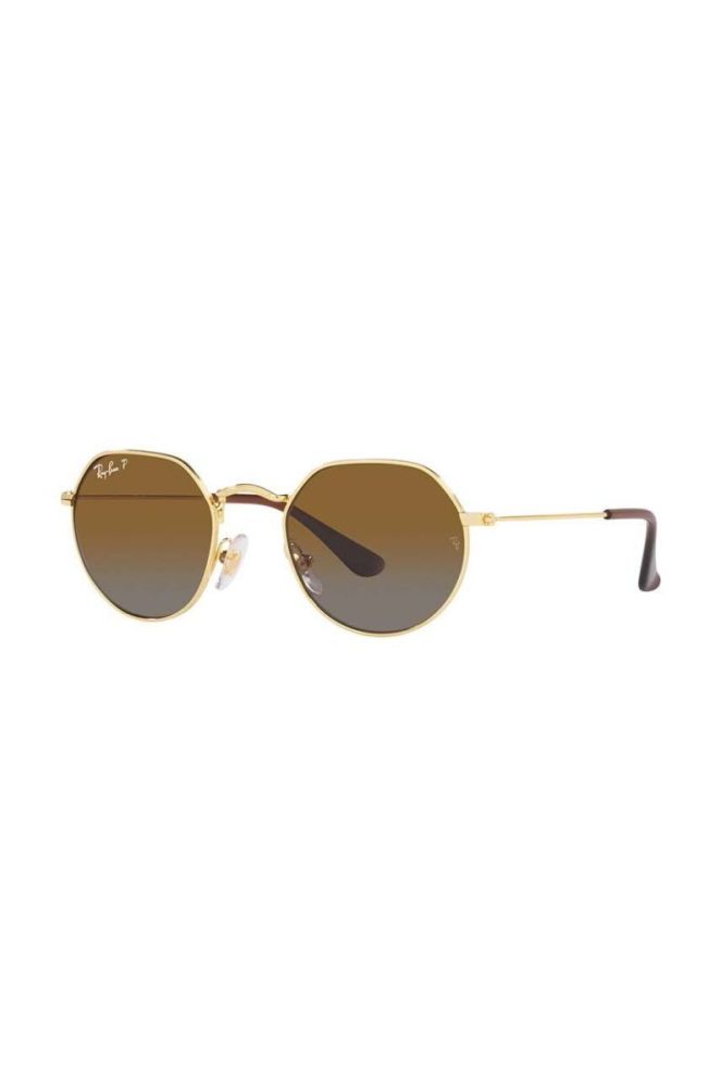 Дитячі сонцезахисні окуляри Ray-Ban Junior Jack колір коричневий 0RJ9565S-Polarized фото 2