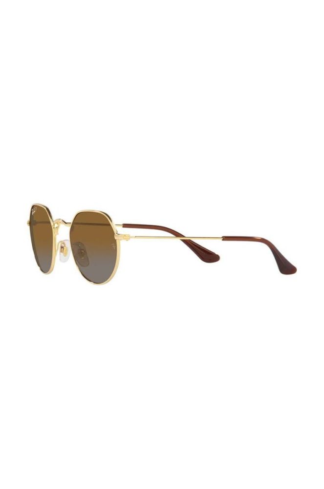 Дитячі сонцезахисні окуляри Ray-Ban Junior Jack колір коричневий 0RJ9565S-Polarized фото 3
