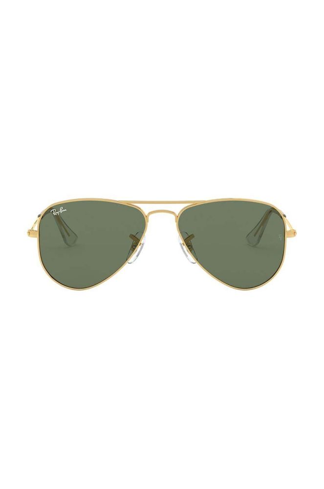 Дитячі сонцезахисні окуляри Ray-Ban Junior Aviator колір зелений 0RJ9506S