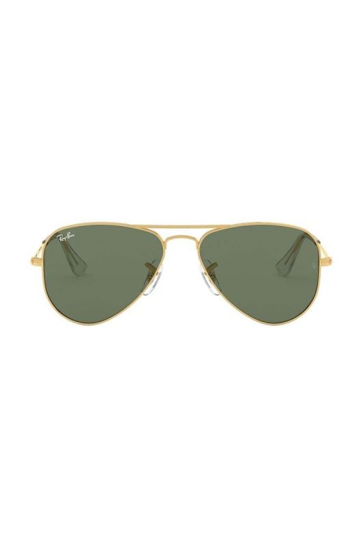 Дитячі сонцезахисні окуляри Ray-Ban Junior Aviator колір зелений 0RJ9506S