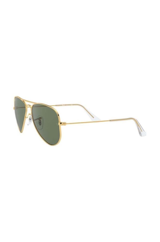 Дитячі сонцезахисні окуляри Ray-Ban Junior Aviator колір зелений 0RJ9506S фото 3