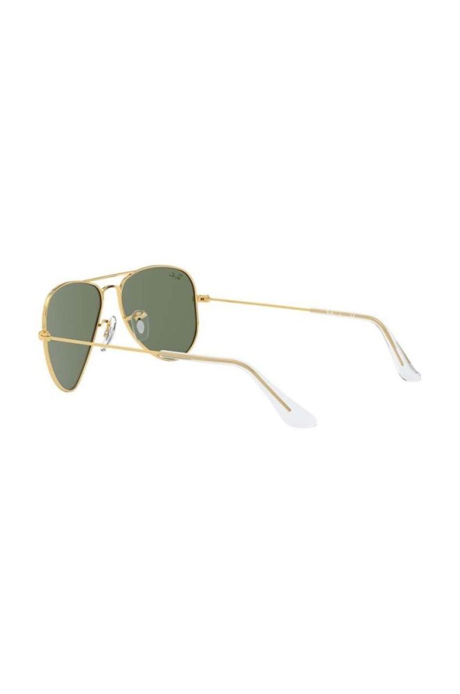 Дитячі сонцезахисні окуляри Ray-Ban Junior Aviator колір зелений 0RJ9506S фото 5
