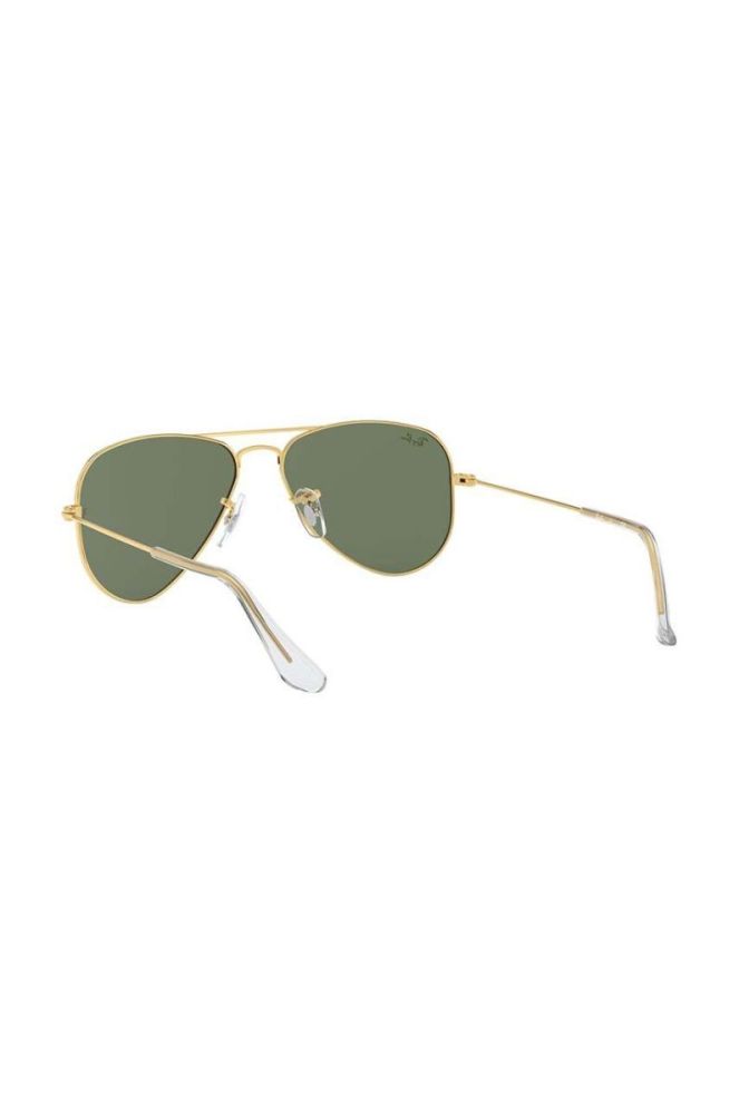 Дитячі сонцезахисні окуляри Ray-Ban Junior Aviator колір зелений 0RJ9506S фото 6