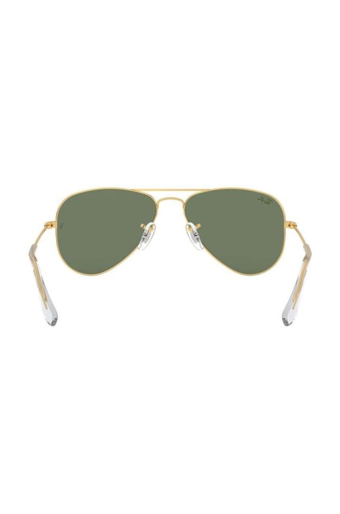 Дитячі сонцезахисні окуляри Ray-Ban Junior Aviator колір зелений 0RJ9506S фото 7