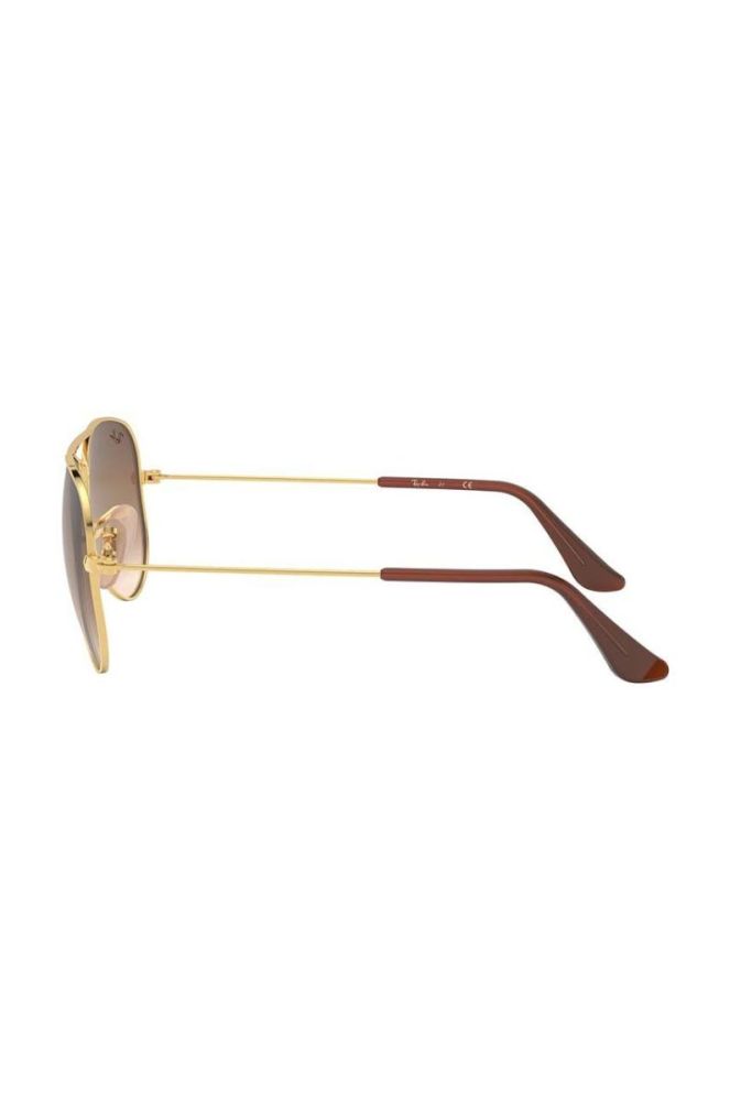 Дитячі сонцезахисні окуляри Ray-Ban Junior Aviator колір коричневий 0RJ9506S фото 4