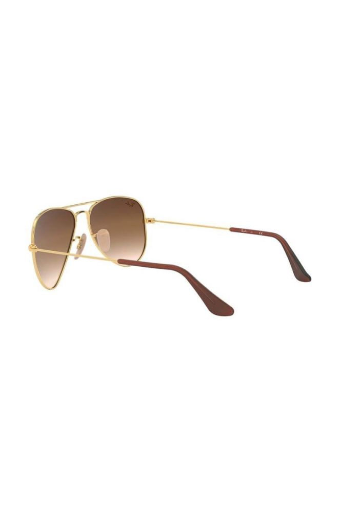 Дитячі сонцезахисні окуляри Ray-Ban Junior Aviator колір коричневий 0RJ9506S фото 5