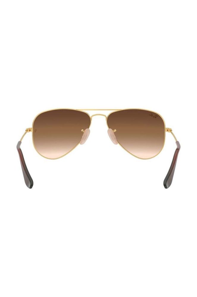 Дитячі сонцезахисні окуляри Ray-Ban Junior Aviator колір коричневий 0RJ9506S фото 7