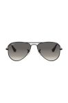 Дитячі сонцезахисні окуляри Ray-Ban Junior Aviator колір чорний 0RJ9506S