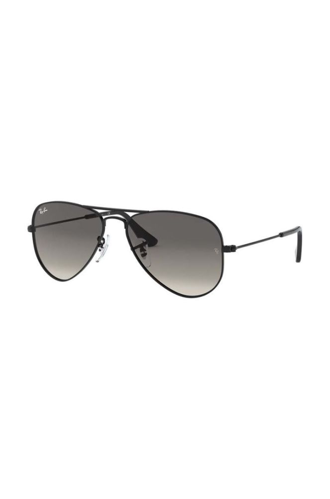 Дитячі сонцезахисні окуляри Ray-Ban Junior Aviator колір чорний 0RJ9506S фото 2