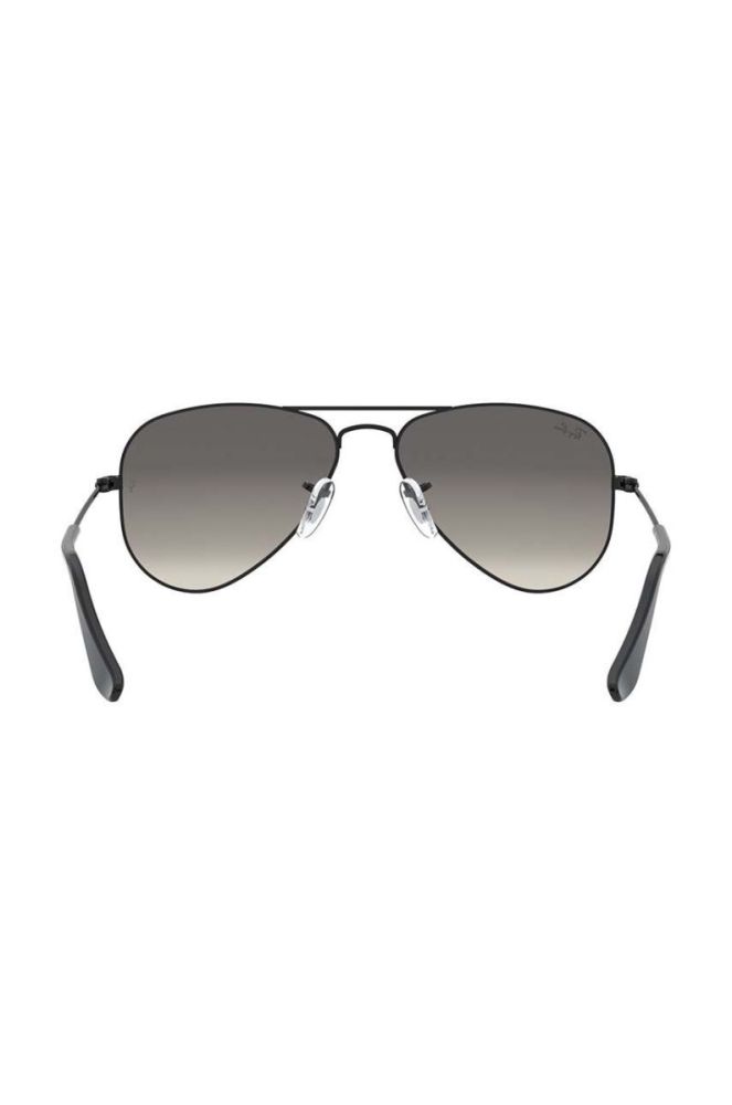 Дитячі сонцезахисні окуляри Ray-Ban Junior Aviator колір чорний 0RJ9506S фото 7