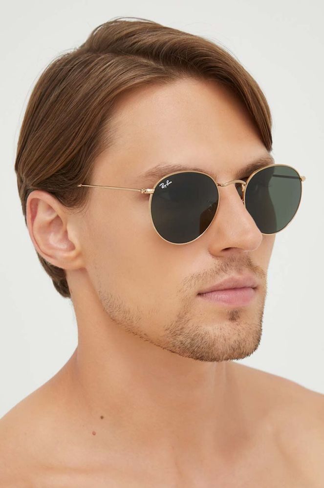 Сонцезахисні окуляри Ray-Ban чоловічі колір золотий (875139)