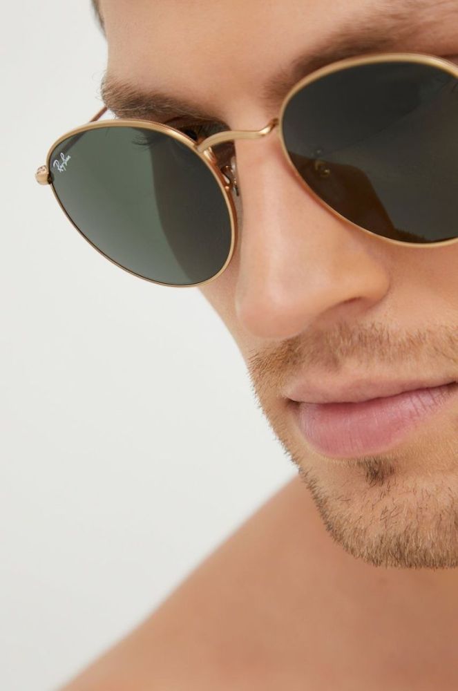Сонцезахисні окуляри Ray-Ban чоловічі колір золотий (875139) фото 7