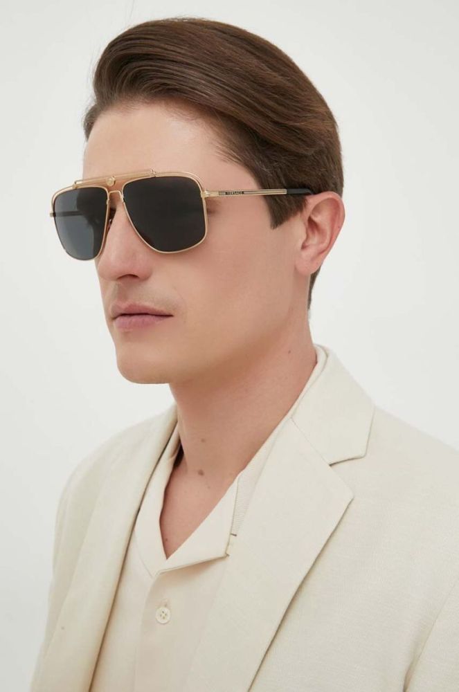 Сонцезахисні окуляри Versace чоловічі колір золотий (2283587) фото 7