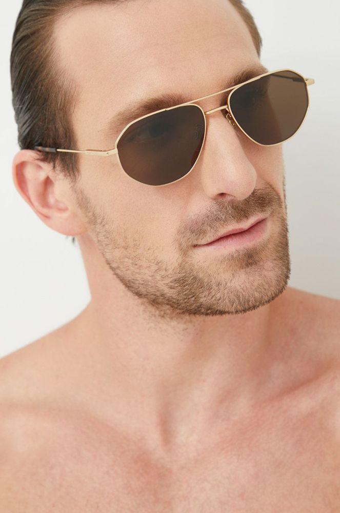 Сонцезахисні окуляри Tommy Hilfiger чоловічі колір золотий (2577607)