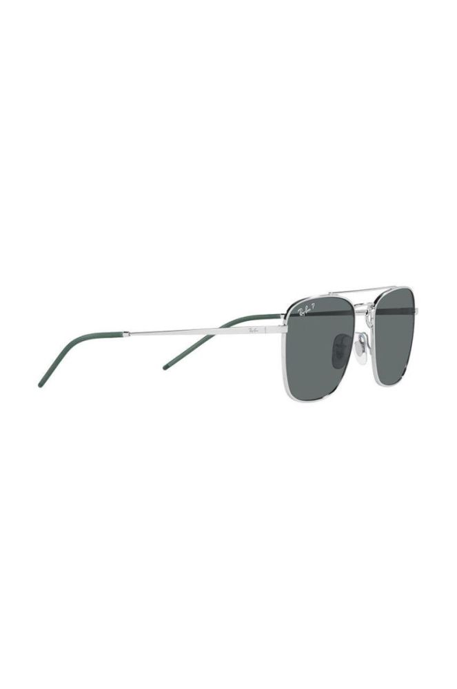 Сонцезахисні окуляри Ray-Ban чоловічі колір срібний фото 4