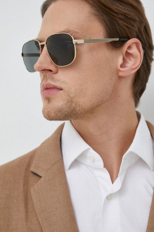 Сонцезахисні окуляри Gucci чоловічі колір чорний (2919145)