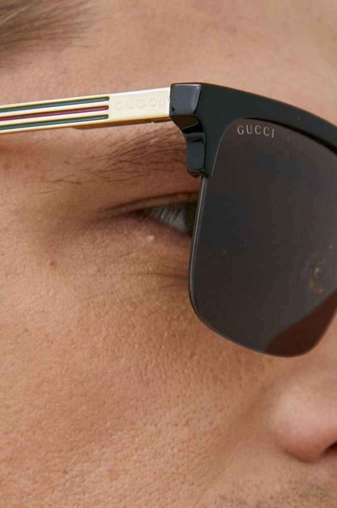 Сонцезахисні окуляри Gucci GG1226S чоловічі колір чорний фото 6