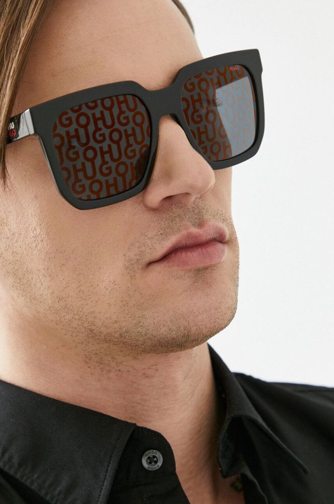 Сонцезахисні окуляри HUGO чоловічі колір чорний (3152566)