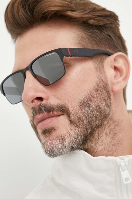 Сонцезахисні окуляри Armani Exchange чоловічі колір чорний (3266252)