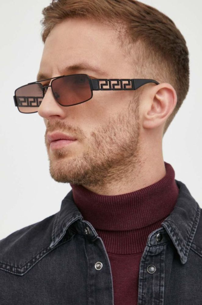 Сонцезахисні окуляри Versace чоловічі колір чорний (3385620) фото 7