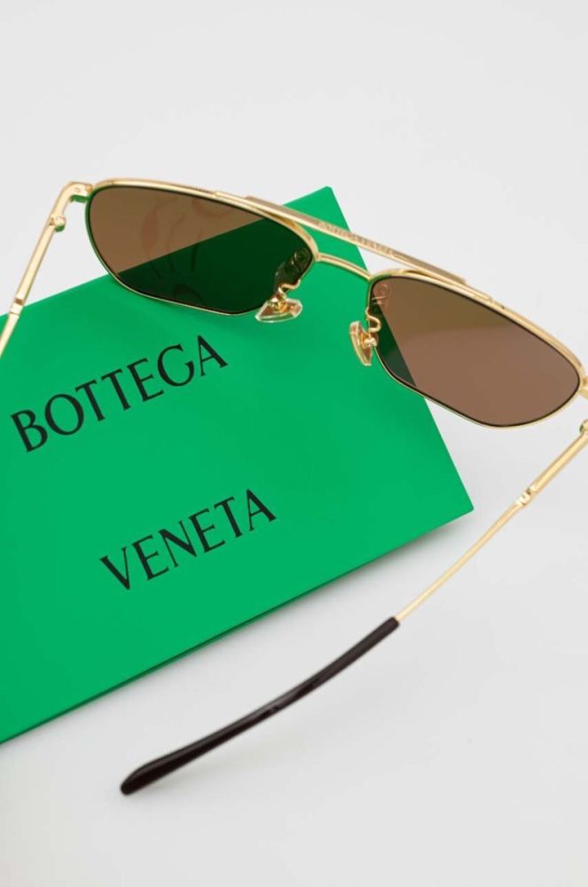 Сонцезахисні окуляри Bottega Veneta чоловічі колір золотий (3193695) фото 5