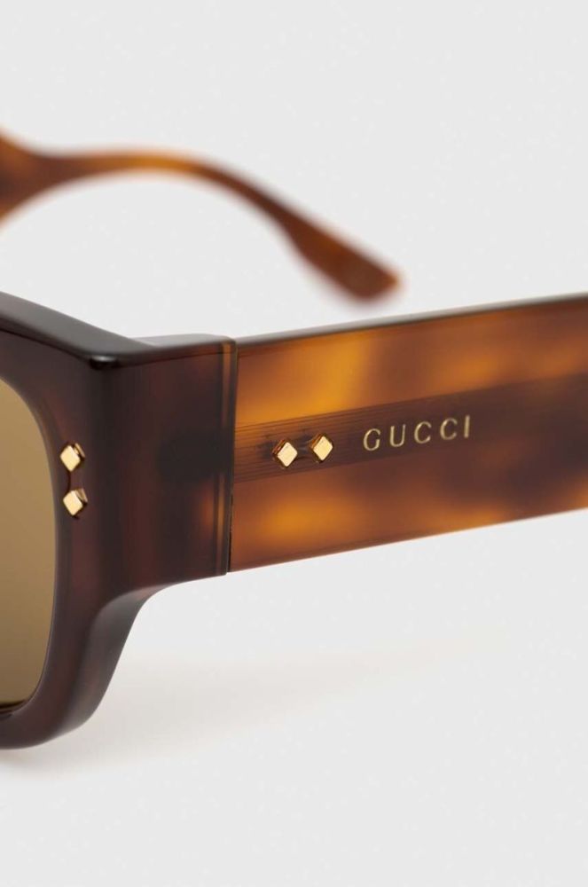 Сонцезахисні окуляри Gucci чоловічі колір коричневий (3166050) фото 4