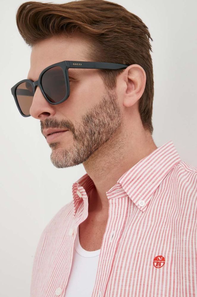 Сонцезахисні окуляри Gucci чоловічі колір сірий (3184359)