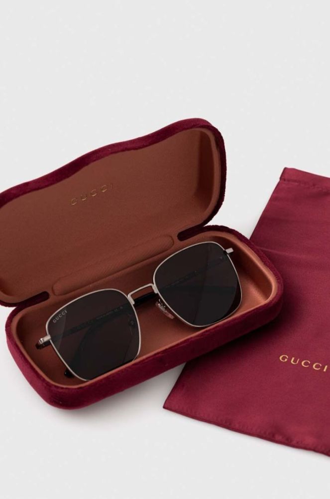 Сонцезахисні окуляри Gucci чоловічі колір сірий (3169297) фото 7