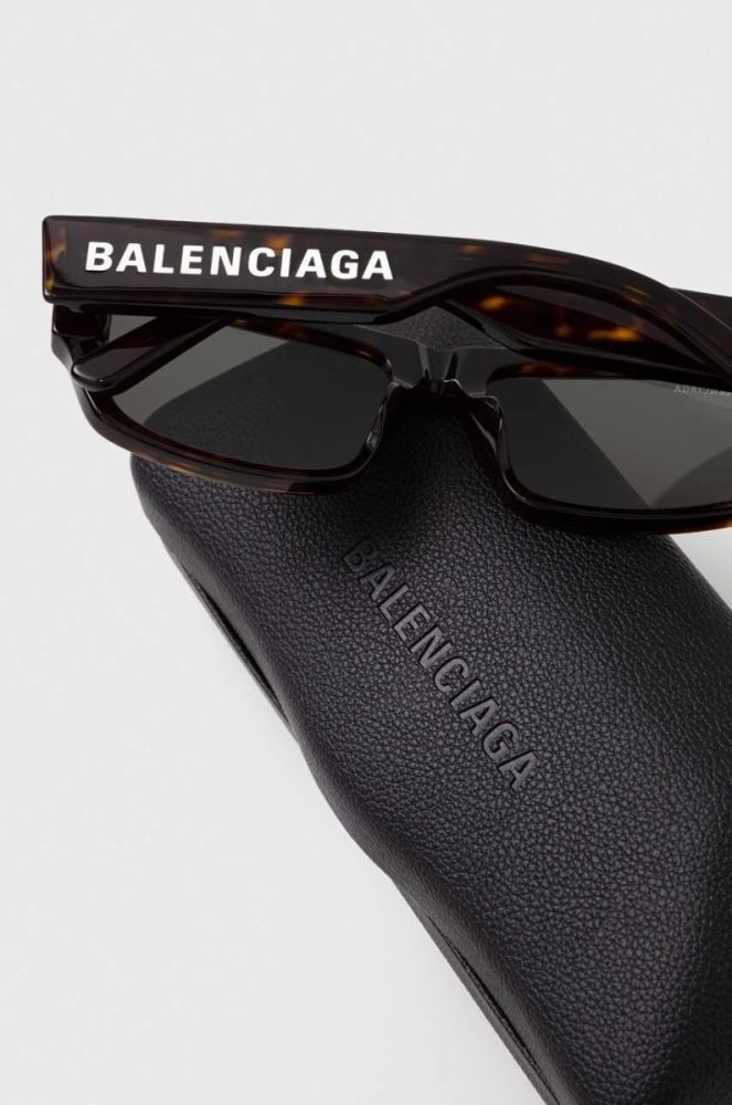 Сонцезахисні окуляри Balenciaga чоловічі колір коричневий фото 4