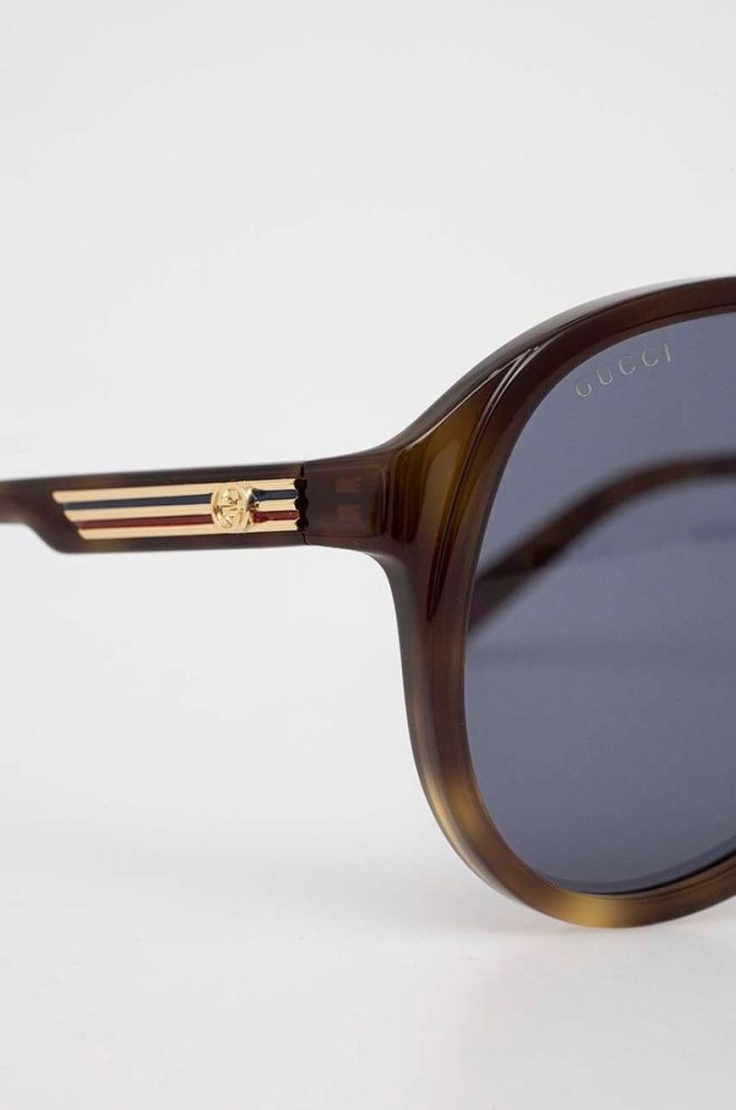 Сонцезахисні окуляри Gucci чоловічі колір коричневий (3329594) фото 4