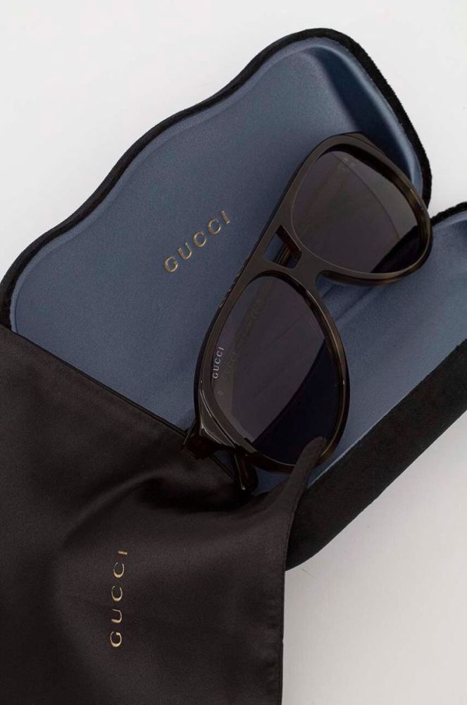 Сонцезахисні окуляри Gucci чоловічі колір коричневий (3329594) фото 5