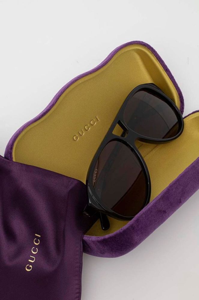 Сонцезахисні окуляри Gucci чоловічі колір чорний (3329592) фото 5