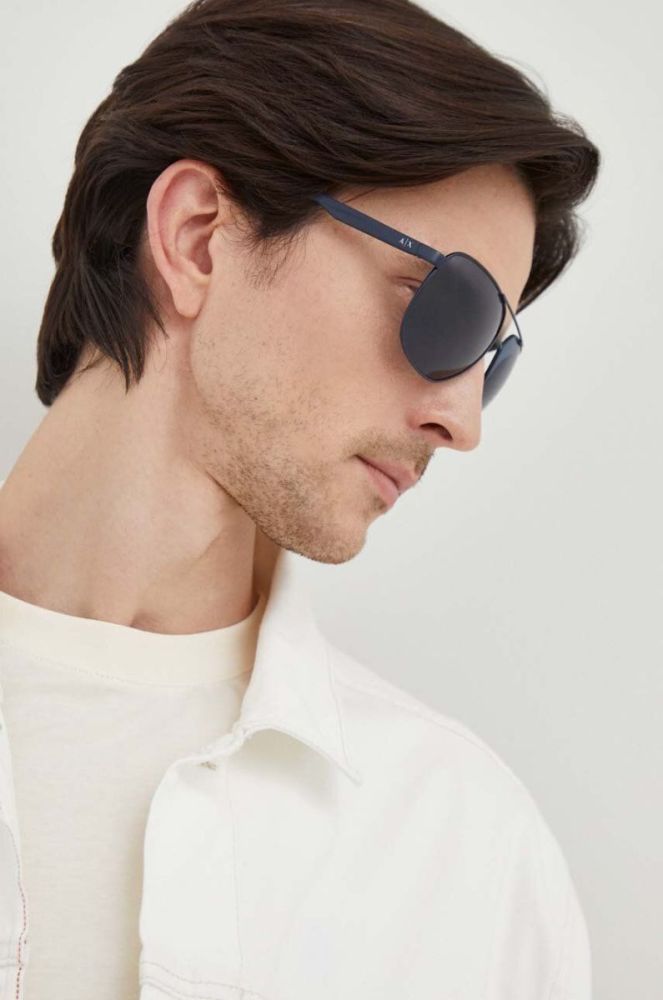 Сонцезахисні окуляри Armani Exchange чоловічі колір синій (3680874) фото 7