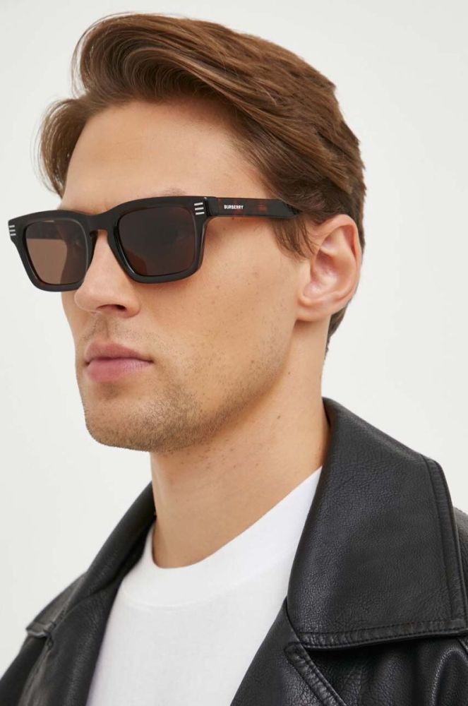 Сонцезахисні окуляри Burberry чоловічі колір коричневий (3654823) фото 7