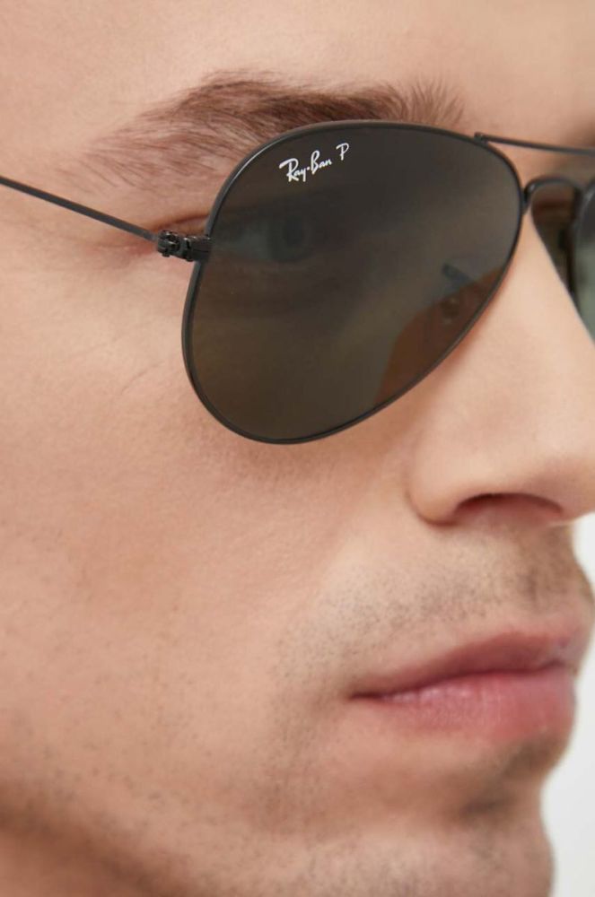 Ray-Ban - Окуляри Aviator Classic колір чорний фото 5