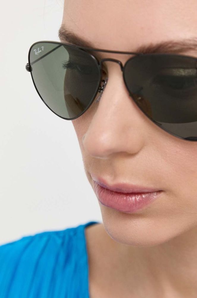 Ray-Ban - Окуляри Aviator Classic колір чорний фото 6