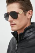Сонцезахисні окуляри Versace колір чорний