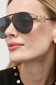 Сонцезахисні окуляри Versace колір чорний
