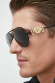 Сонцезахисні окуляри Versace колір чорний