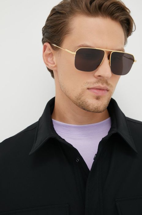 Сонцезахисні окуляри Bottega Veneta колір золотий