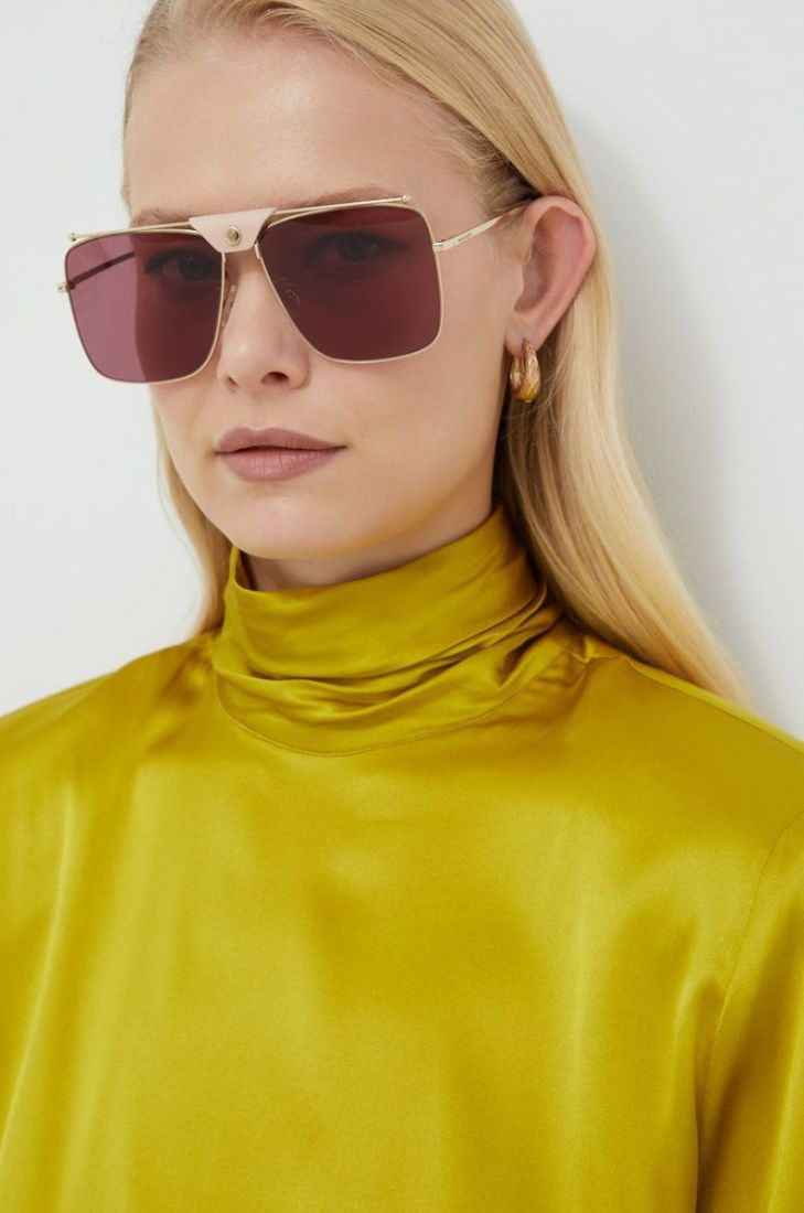 Сонцезахисні окуляри Alexander McQueen колір золотий (2477396)