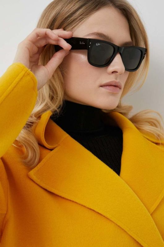 Сонцезахисні окуляри вайфарер Ray-Ban MEGA WAYFARER колір чорний фото 4