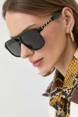 Сонцезахисні окуляри Gucci колір чорний