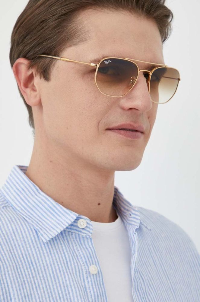 Сонцезахисні окуляри Ray-Ban колір золотий (3226971) фото 5