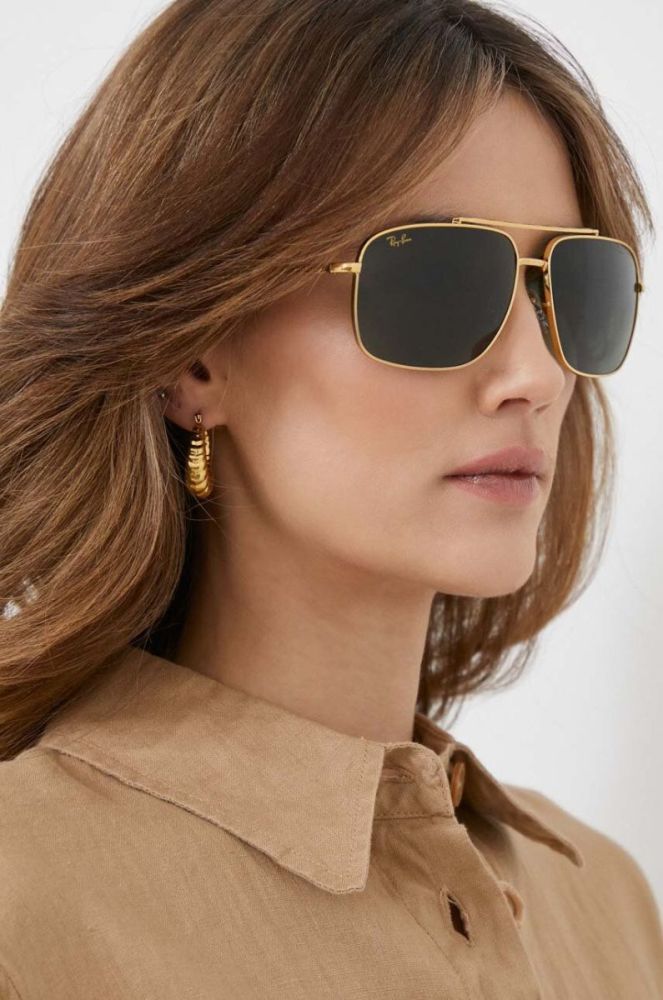 Сонцезахисні окуляри Ray-Ban колір золотий (3229672) фото 7