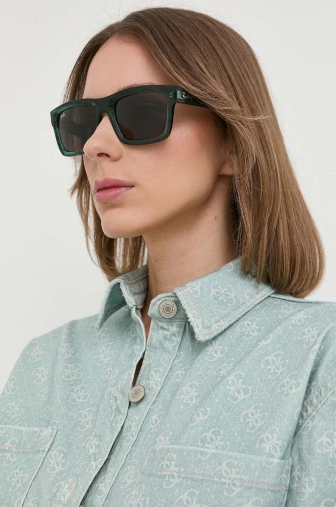 Сонцезахисні окуляри Ray-Ban колір зелений (3229676) фото 3