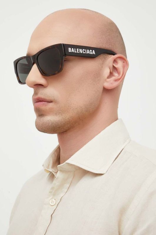 Сонцезахисні окуляри Balenciaga колір коричневий фото 2