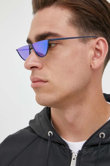 Сонцезахисні окуляри Emporio Armani колір блакитний