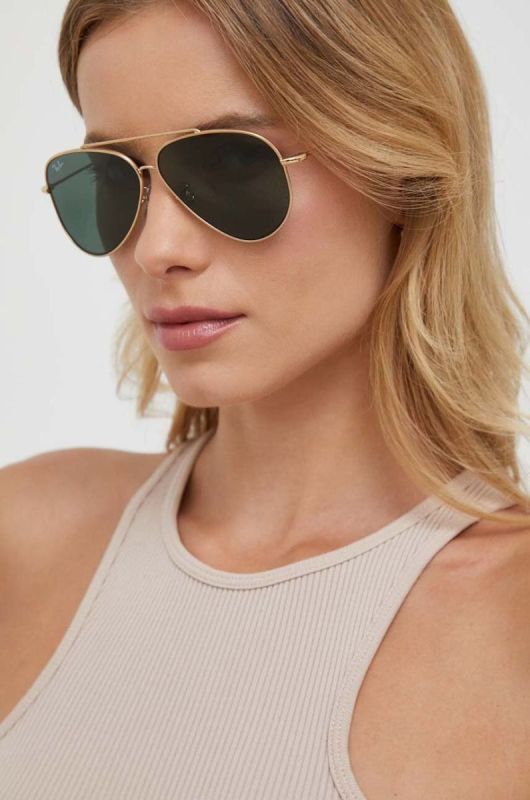 Сонцезахисні окуляри Ray-Ban 0RBR0101S колір золотий