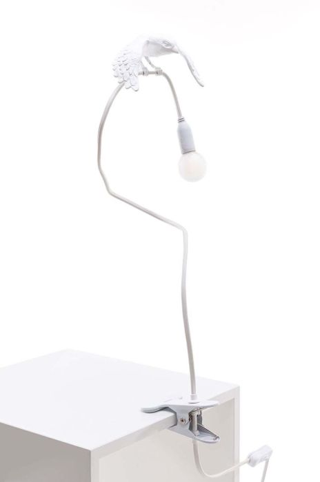 Настільна лампа з затискачем Seletti Sparrow колір білий